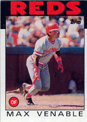 1986 Topps Baseball Cards      428     Max Venable